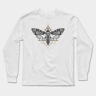 Dead head moth in aztec style Long Sleeve T-Shirt